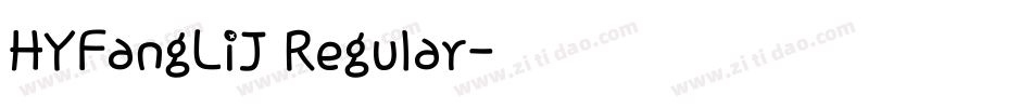 HYFangLiJ Regular字体转换